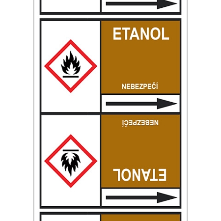 Značení potrubí, etanol